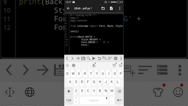 Colorama - Python (QPython) - Google смотреть онлайн