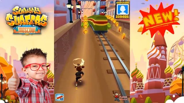 Subway Surfers 2019 Moscow - Frizzy Gold Outfit and Leaf Special Board Walkthrough Gameplay смотреть онлайн