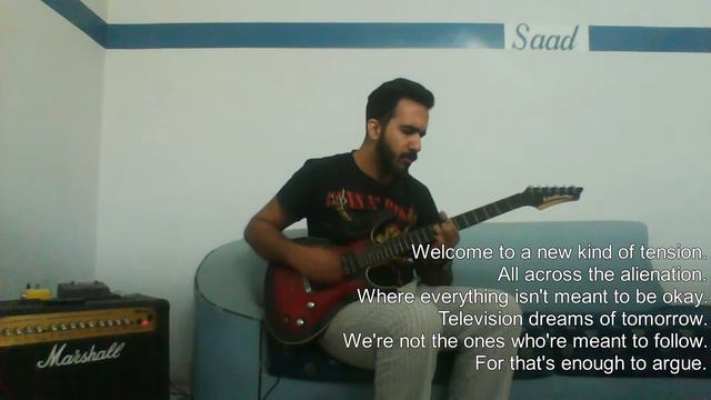 American Idiot - Green Day (Guitar Cover) with Subtitle Lyrics смотреть онлайн