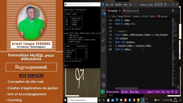 #23 MySQL pour Débutant | Les Regroupements avec la clause GROUP BY смотреть онлайн