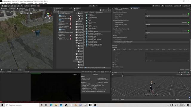 Unity Playmaker Tutorial FPS Horror Game From Scratch setting up AI and damage system смотреть онлайн