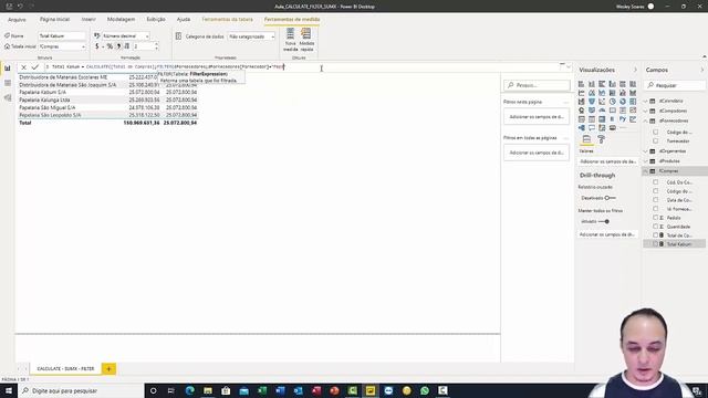 Funções CALCULATE SUMX FILTER OPERADOR IN смотреть онлайн