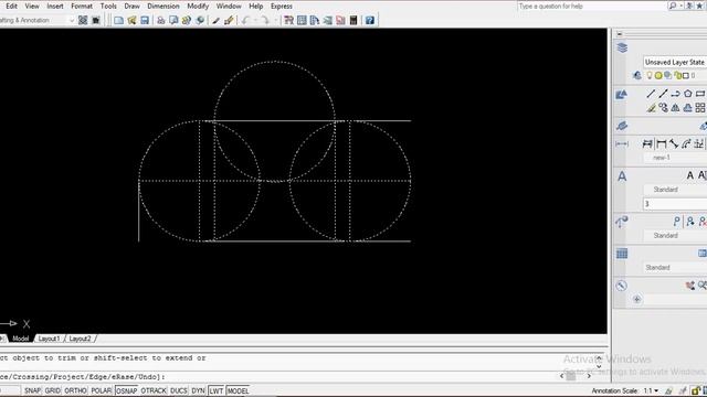 2D Drawing in AutoCAD #EXERCISE 02 #LESSON 23 смотреть онлайн
