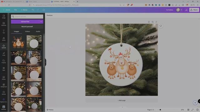How to work with Christmas Ornament Mockups in Canva, How to add and edit your Design смотреть онлайн