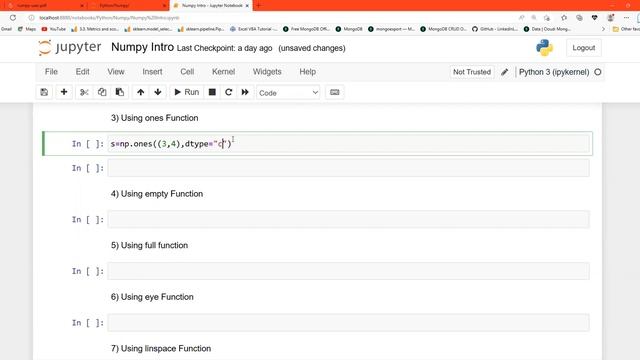 Different ways to Create a Numpy array смотреть онлайн