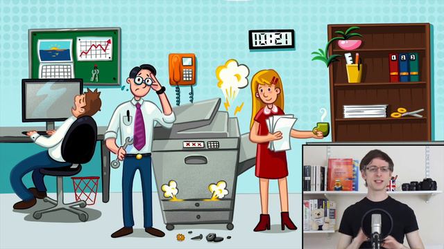 Learn English PRESENT SIMPLE NEGATIVE in the Office | English Grammar and Vocabulary Lesson смотреть онлайн