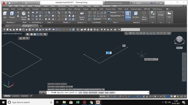 AutoCAD - How to draw polyline and polyline arc | learn autocad free смотреть онлайн