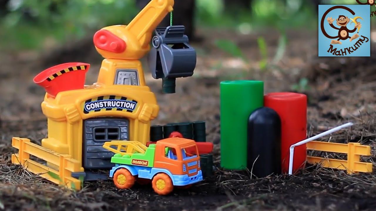 Мультик про Машинки - Грузовичок, Трактор, Экскаватор и Автовоз. Манкиту смотреть онлайн