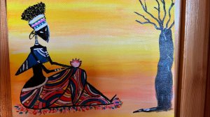 Пушистый домашний влог. Моя первая африканская картина в стиле тинга-тинга. У Артема в гостях