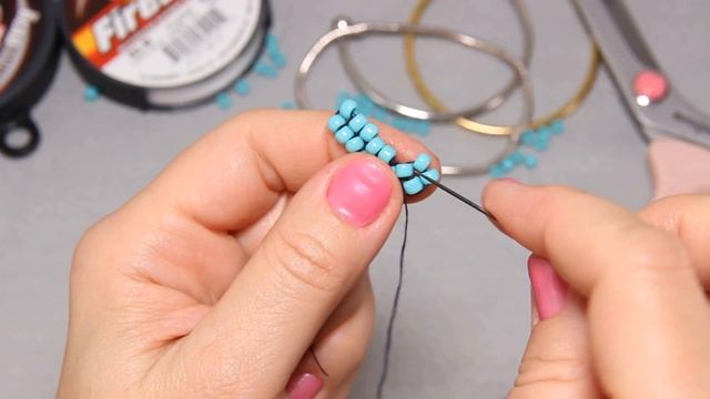 Как сделать браслет из бисера в технике ручное ткачество Handmade beaded bracelet смотреть онлайн