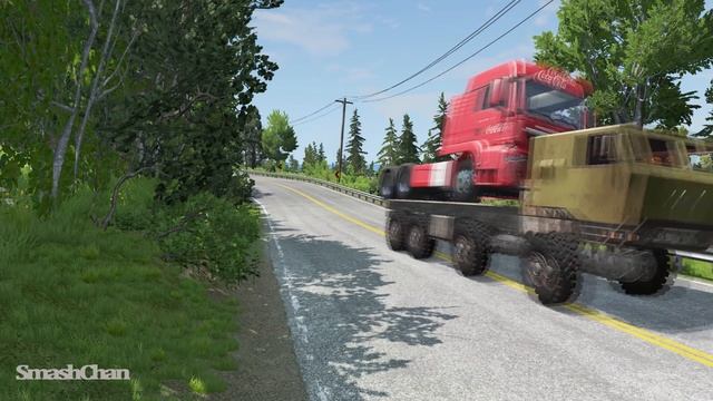 Cars Vs Massive Potholes #3 - BeamNG DRIVE | SmashChan