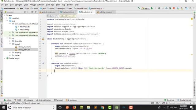 Kotlin Tutorial # 5 | How handle Back Button in kotlin And debug app to find error ? | in hindi смотреть онлайн
