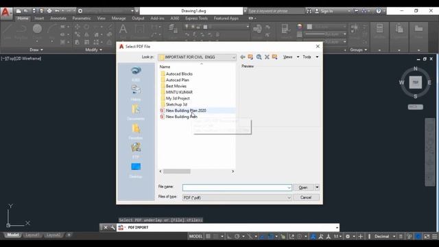 How to Import PDF File in Autocad me PDF kaise Import kare By Civilweb смотреть онлайн