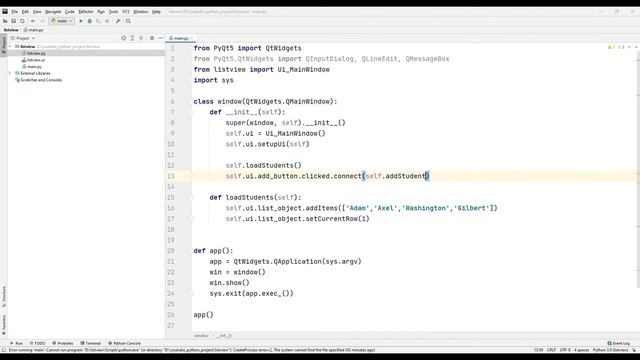 QListWidget - Python Pyqt5 Qt Designer смотреть онлайн