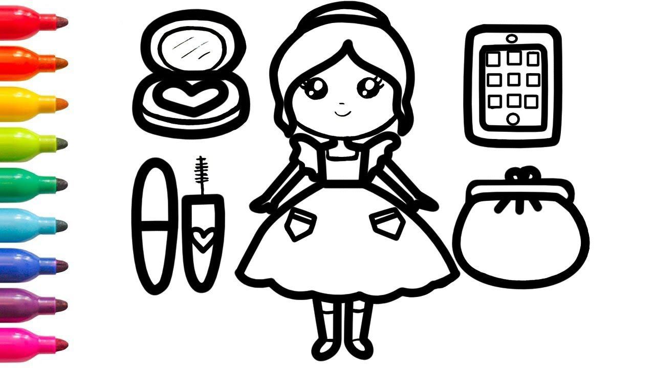 Bolalar Uchun Qiz Va Aksessuarlarni Qanday Chizish Mumkin|How To Draw A Girl And Accessories For Kid