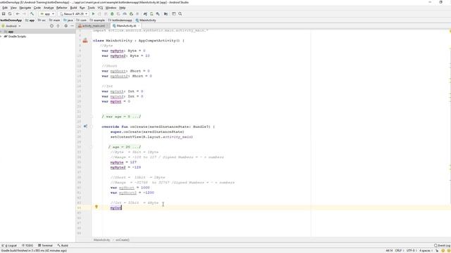 Android | Kotlin | Training : Integer DataType смотреть онлайн