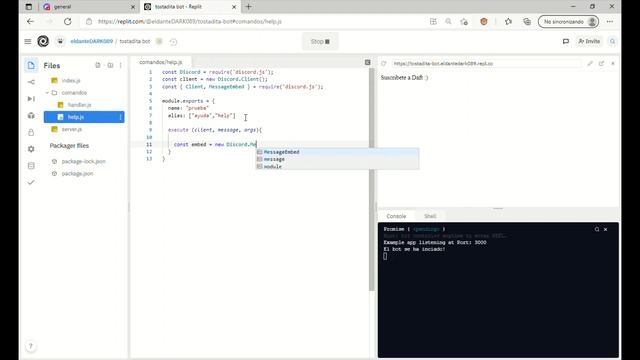 Comando Handler + Embed | discord.js | Daft Crack смотреть онлайн