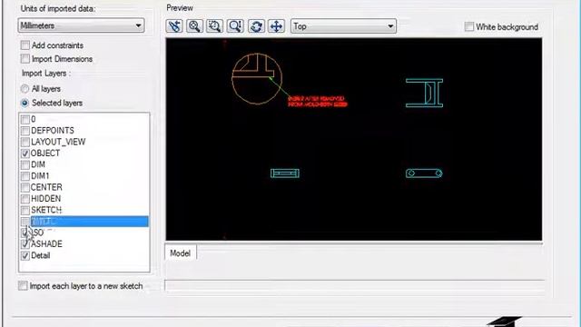 How to import AutoCAD file to SolidWorks Part смотреть онлайн
