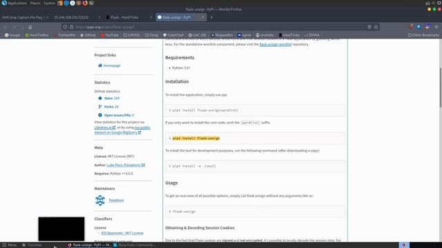 Decoding, Brute-Forcing and Crafting Flask Session Cookies - "web-intro" [DefCamp CTF 2022] смотреть онлайн