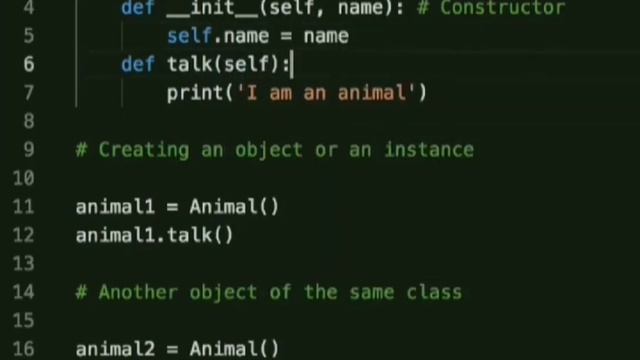 how you save data inside instances of a class using the "self" keyword to reference Python смотреть онлайн