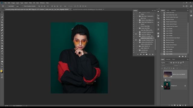 Photoshop Tutorial _ Cinematic Color Effect & Overlay in Photoshop (Free Action & Overlay) смотреть онлайн