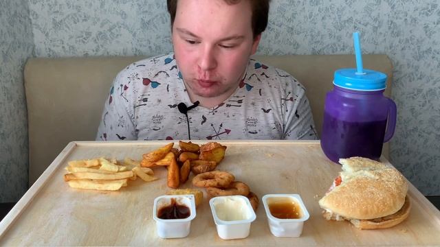 МУКБАНГ | БУРГЕР КИНГ | БУРГЕР, НАГГЕТСЫ, КАРОШКА ФРИ, КАРТОШКА ПО-ДЕРЕВЕНСКИ, ЛУКОВЫЕ КОЛЕЧКИ