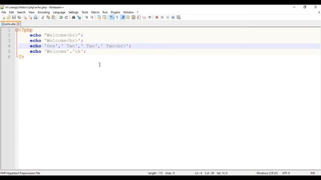 PHP echo and print statements | What is echo and print in php? | Get output in PHP. смотреть онлайн