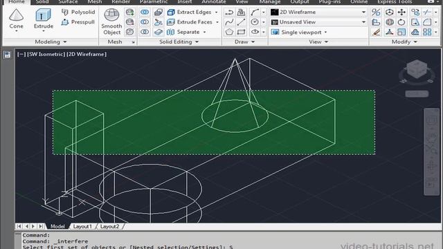 AutoCad 3d Modeling 33 ( Interfere ) смотреть онлайн
