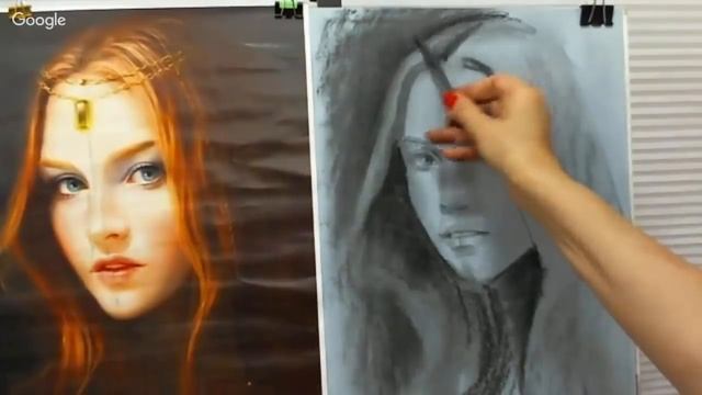 Как нарисовать ПОРТРЕТ УГЛЁМ! Учимся рисовать ПОРТРЕТ! Как Научиться РИСОВАТЬ смотреть онлайн