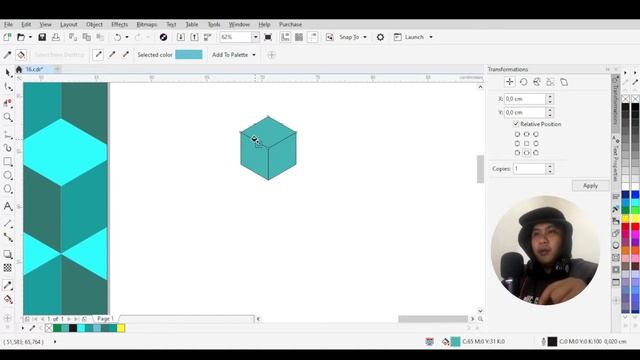 CARA MEMBUAT DESAIN POLA 3 DIMENSI DI CORELDRAW смотреть онлайн