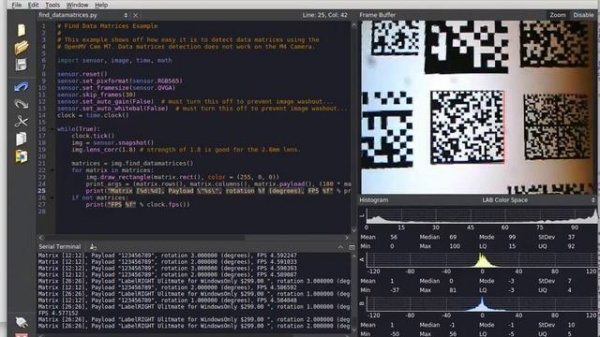 Data Matrix Detection w/ OpenMV Cam M7