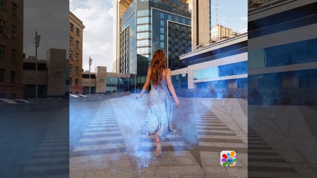 Blue Smart Effects in Photo Studio app | Trend Photo Effects смотреть онлайн