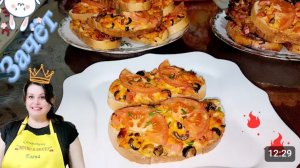 ГОРЯЧИЕ БУТЕРБРОДЫ В ДУХОВКЕ.🥖🍄🍅🧀