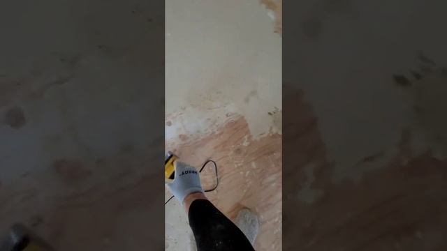 Removing Linoleum Paper from subfloor - Easiest and Best Way! смотреть онлайн
