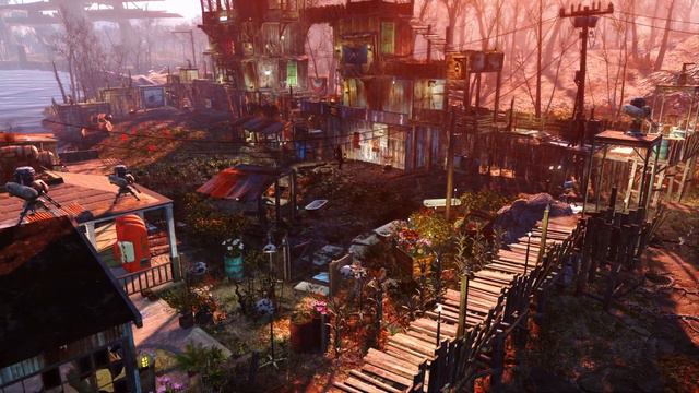 River Traders Taffington Boathouse Fortified Trader / Supply Depot. FALLOUT 4 SETTLEMENT BUILD Tour смотреть онлайн