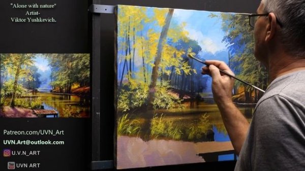 "Alone with nature" Acrylic. Artist-Viktor Yushkevich. #56 picture in 2020.