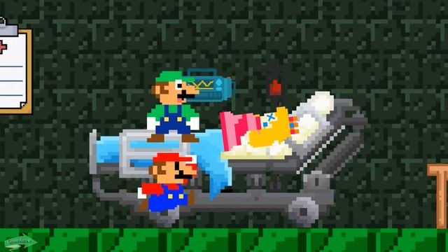 Mario and Luigi Takes Peach to the Hospital with Three Elements | GAME ANIMATION смотреть онлайн