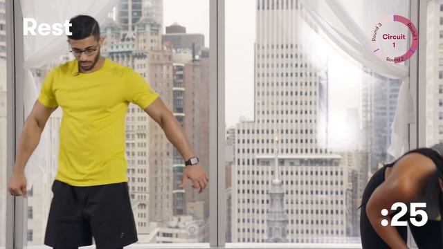30-Minute HIIT Cardio Workout with Warm Up - No Equipment at Home | SELF смотреть онлайн