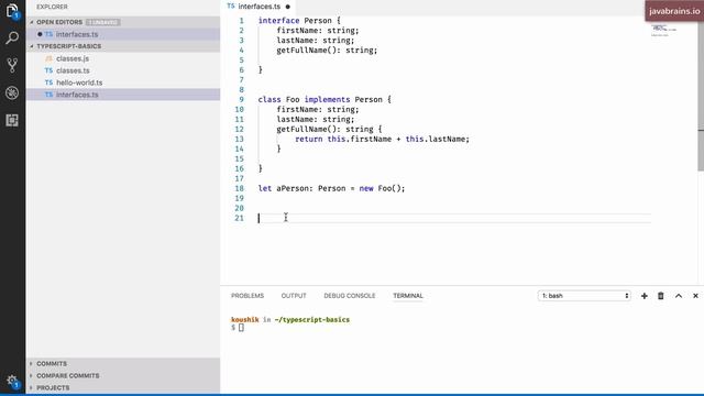 TypeScript Basics 15 - Interfaces and Duck Typing смотреть онлайн