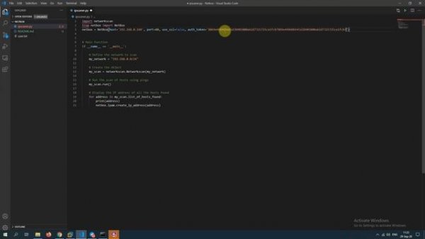 Scan network and populate IP addresses to Netbox