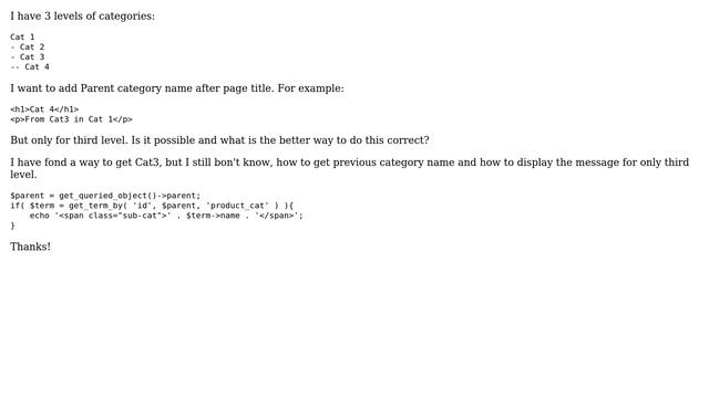 Wordpress: Get parrent category name смотреть онлайн