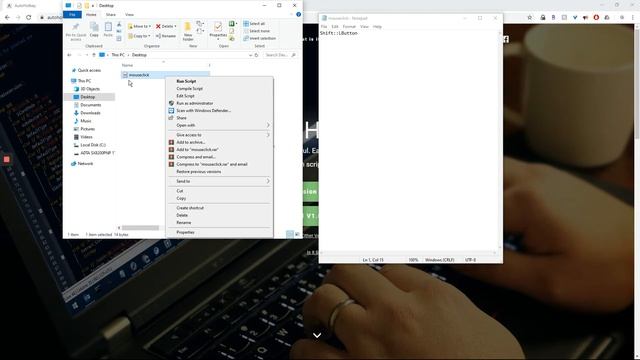 How to map the left mouse click button to a key on the keyboard using AutoHotKey for Windows смотреть онлайн