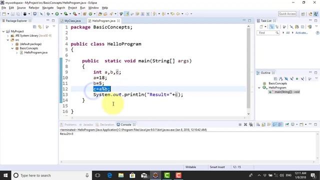 learn arithmetic operators in java using eclipse in hindi/urdu part-11 смотреть онлайн