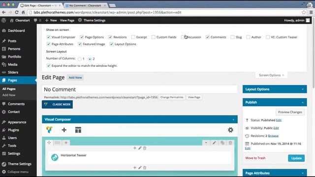 Cleanstart Wordpress Theme | Disable Comments on a Page смотреть онлайн