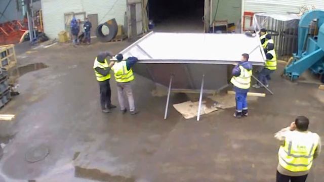 Сборка металлоконструкций бункера ЗАВ смотреть онлайн