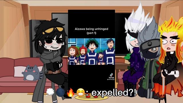 Anime teachers react to each other/ aizawa sensei/ 2/4 смотреть онлайн