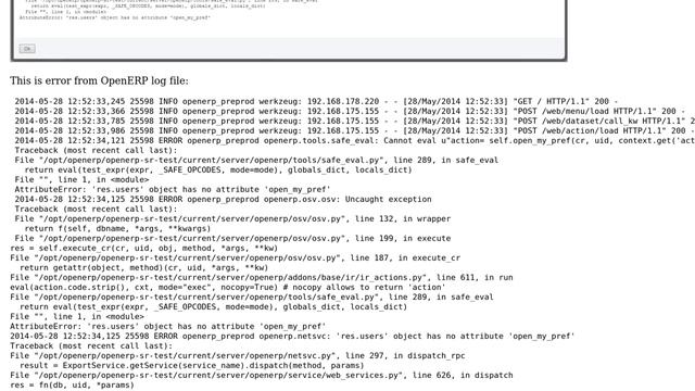 DevOps & SysAdmins: OPENERP error after logging смотреть онлайн