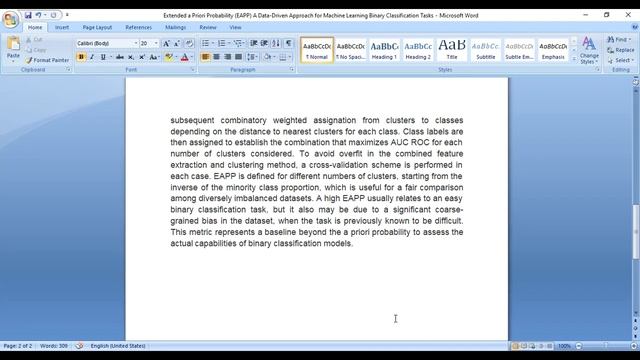 Extended a Priori Probability EAPP A Data Driven Approach for Machine Learning Binary Classificatio смотреть онлайн