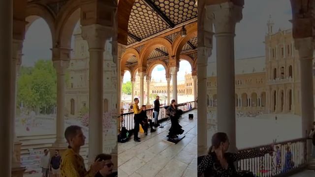 Flamenco dance street performers @ Plaza de España | Sevilla, Spain | June 2022 смотреть онлайн