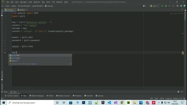 python ile mail gönderme (send mail with python) смотреть онлайн